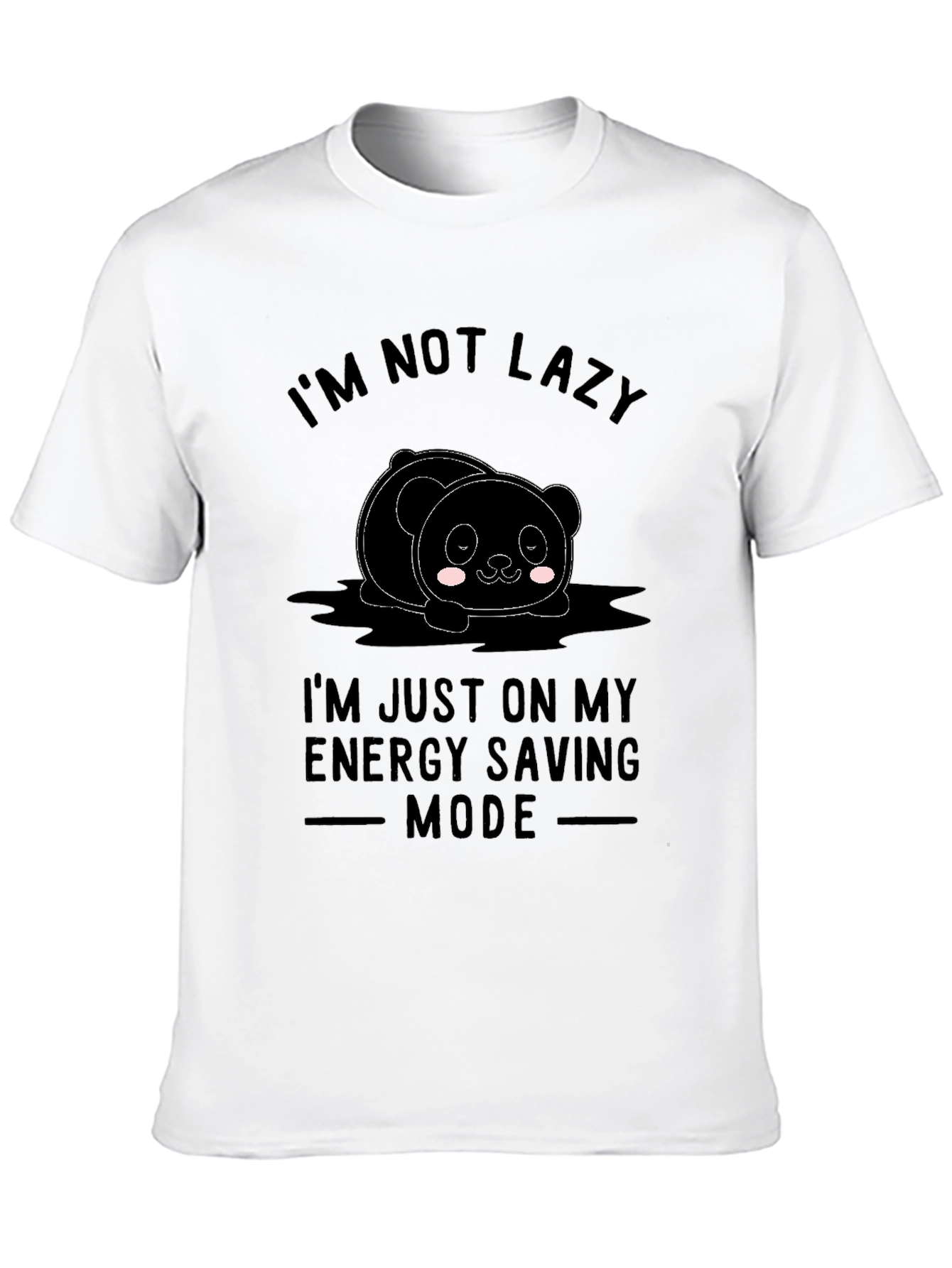 Lazy Panda Energy Saving Mode Graphic Tee
