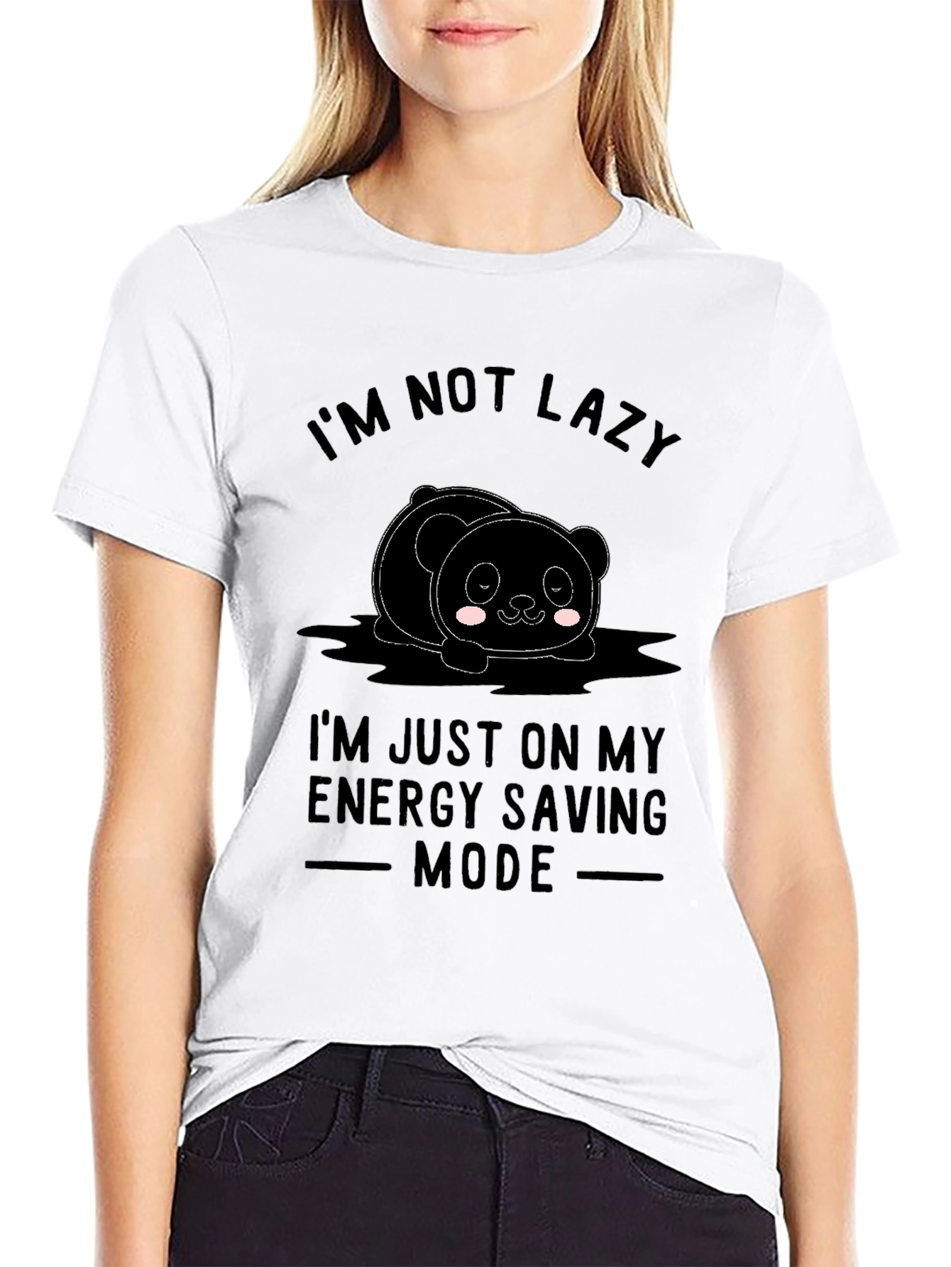 Lazy Panda Energy Saving Mode Graphic Tee