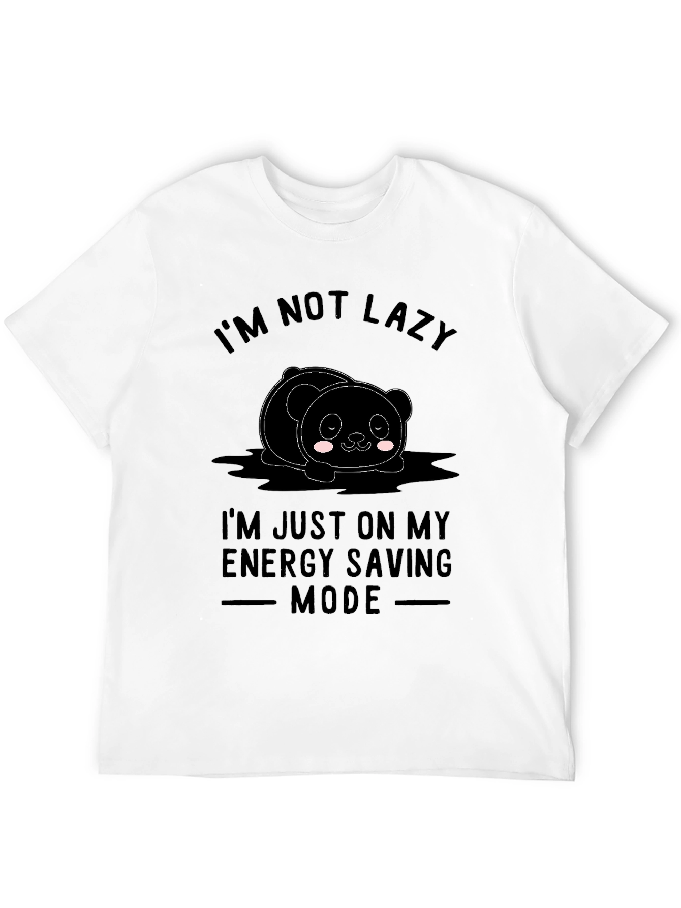 Lazy Panda Energy Saving Mode Graphic Tee