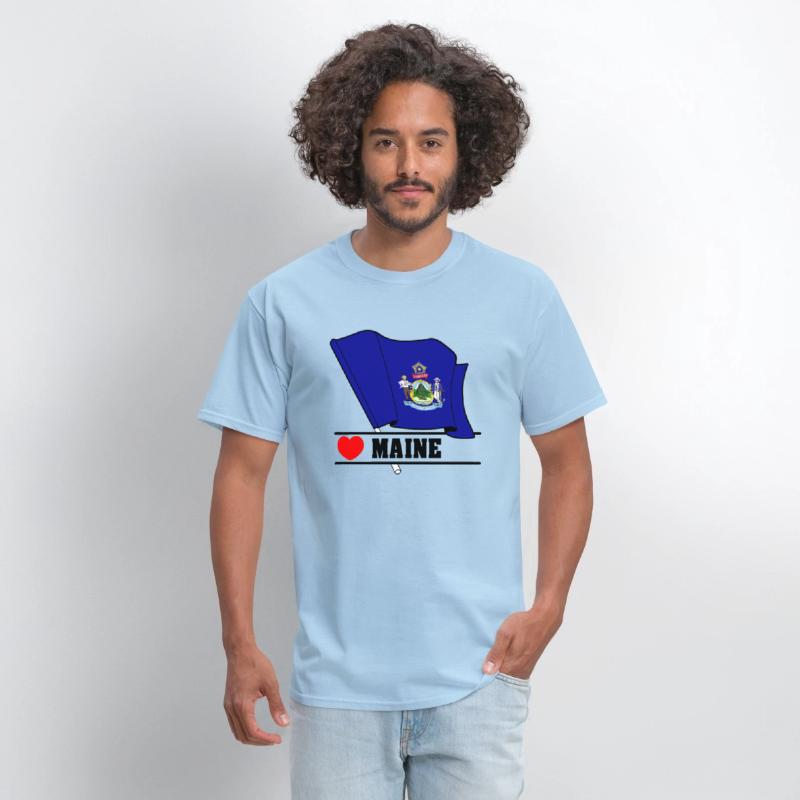 Flag Maine heart 'MAINE'