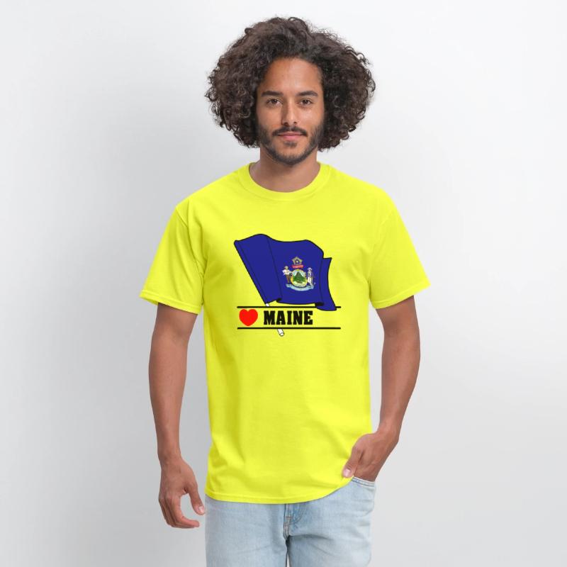 Flag Maine heart 'MAINE'