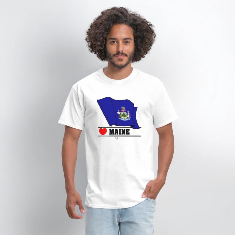 Flag Maine heart 'MAINE'