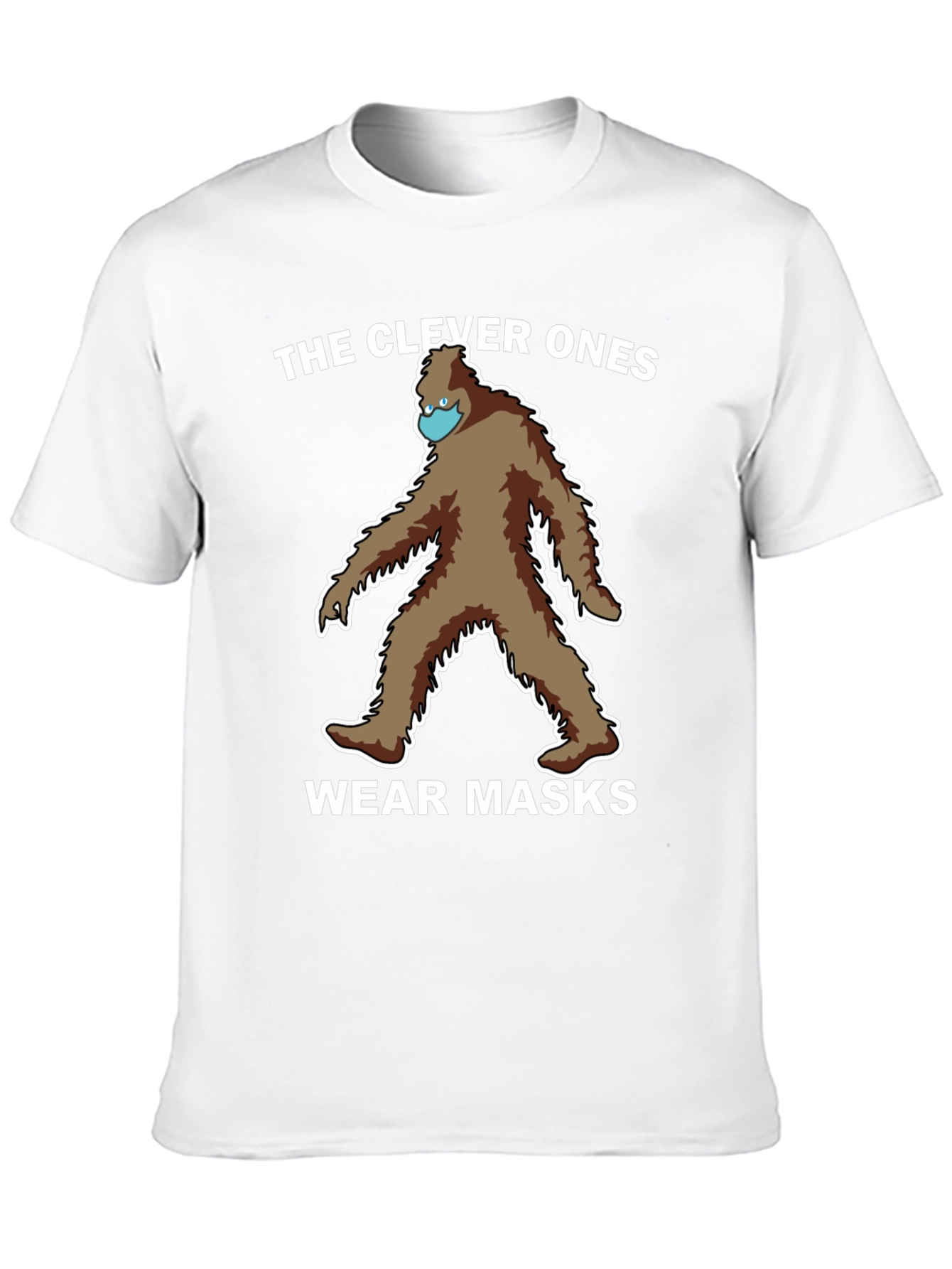 Clever Ones Wear Masks Bigfoot Graphic Tee