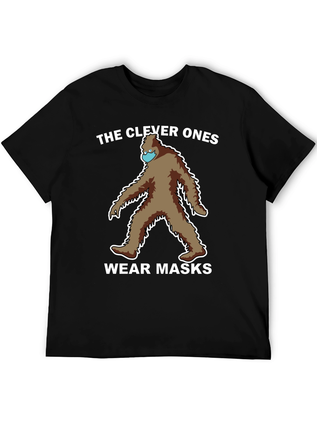 Clever Ones Wear Masks Bigfoot Graphic Tee