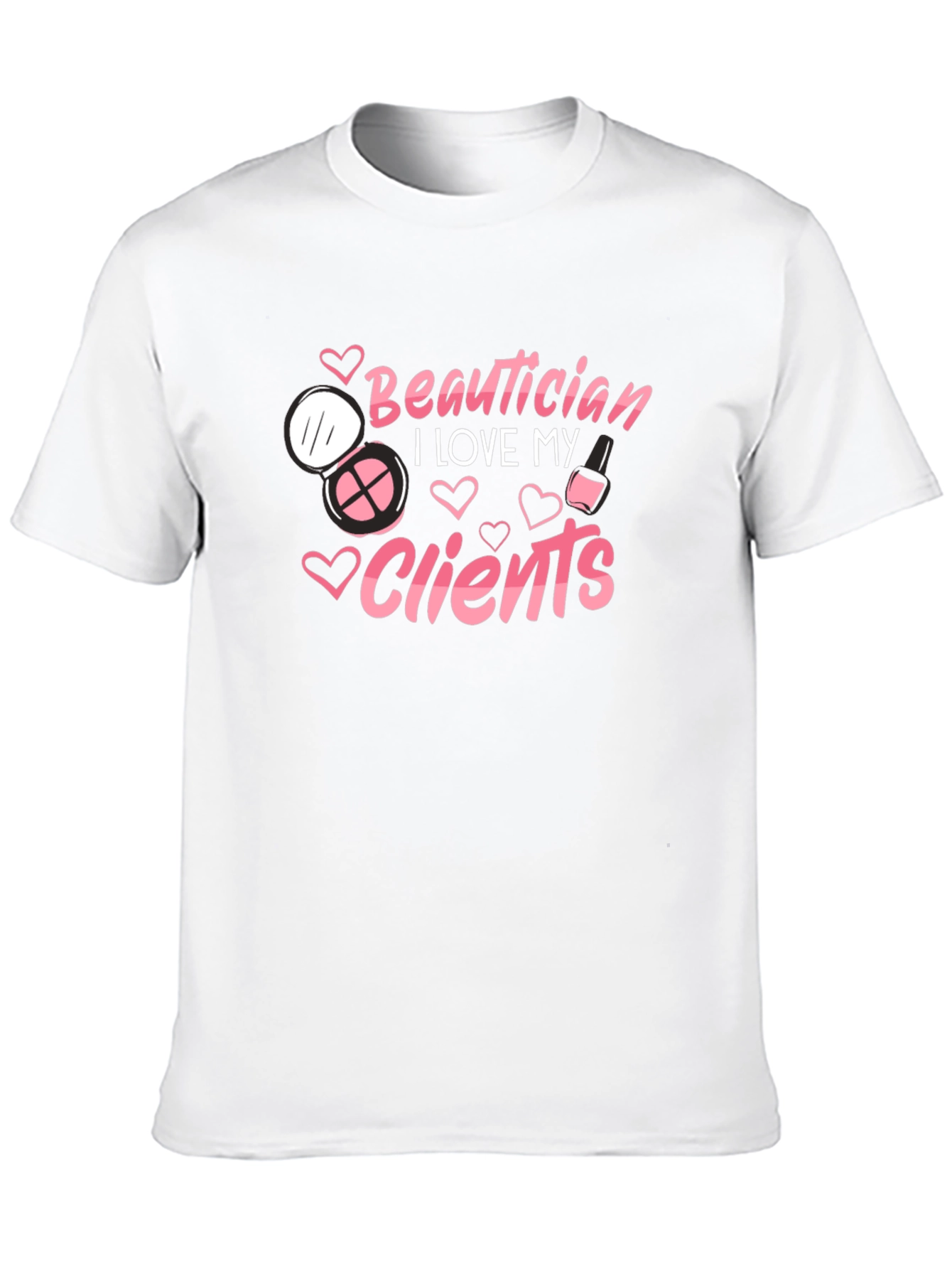 Beautician I Love My Clients Black T-Shirt