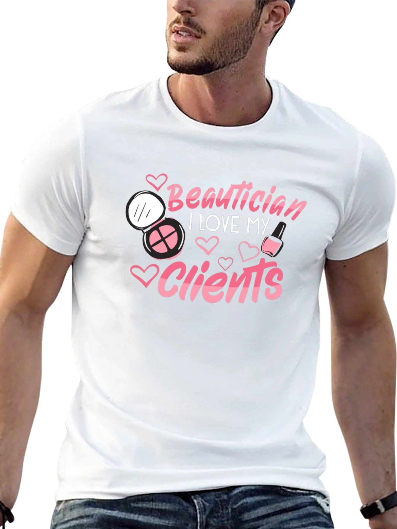 Beautician I Love My Clients Black T-Shirt
