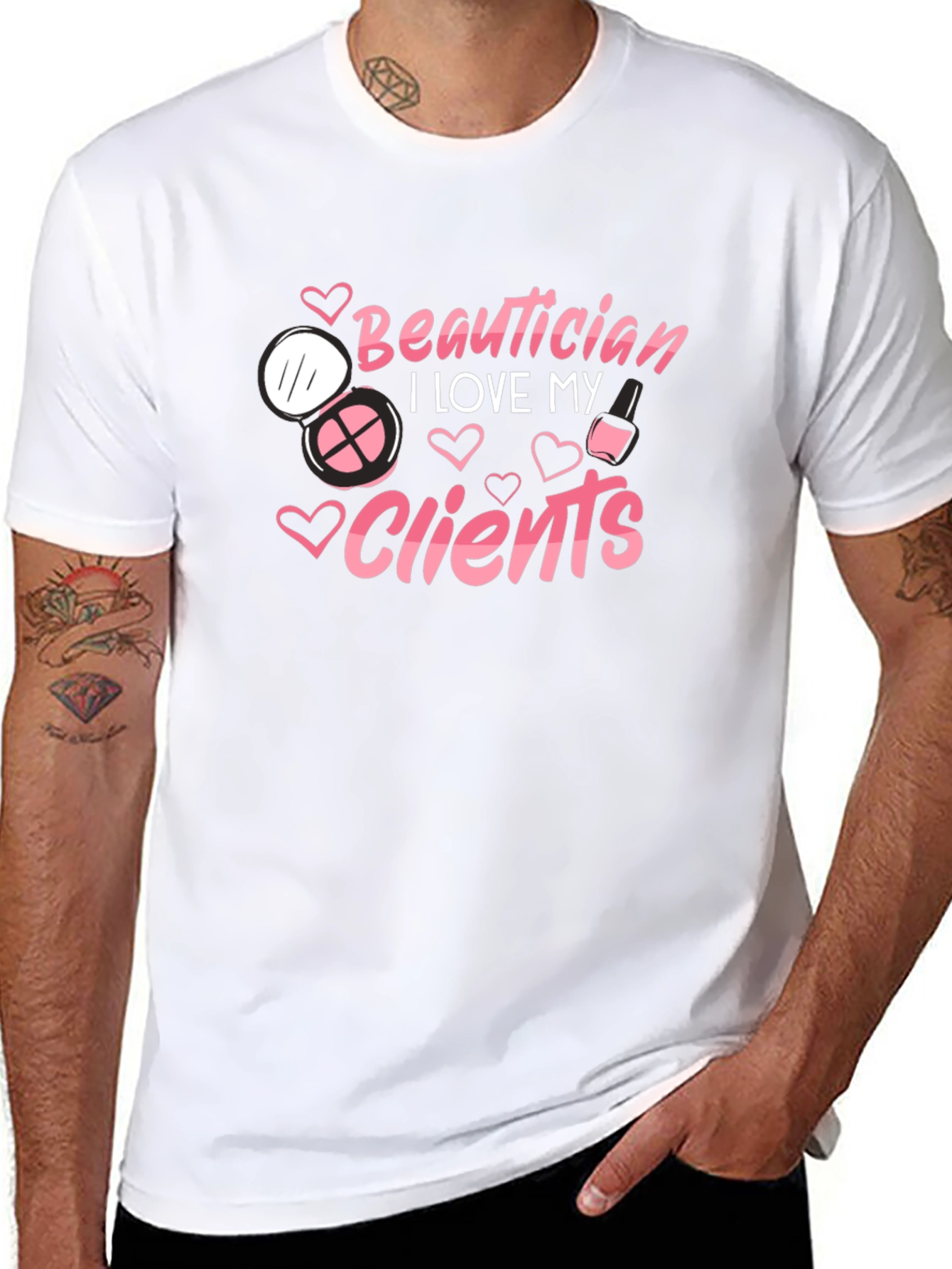 Beautician I Love My Clients Black T-Shirt