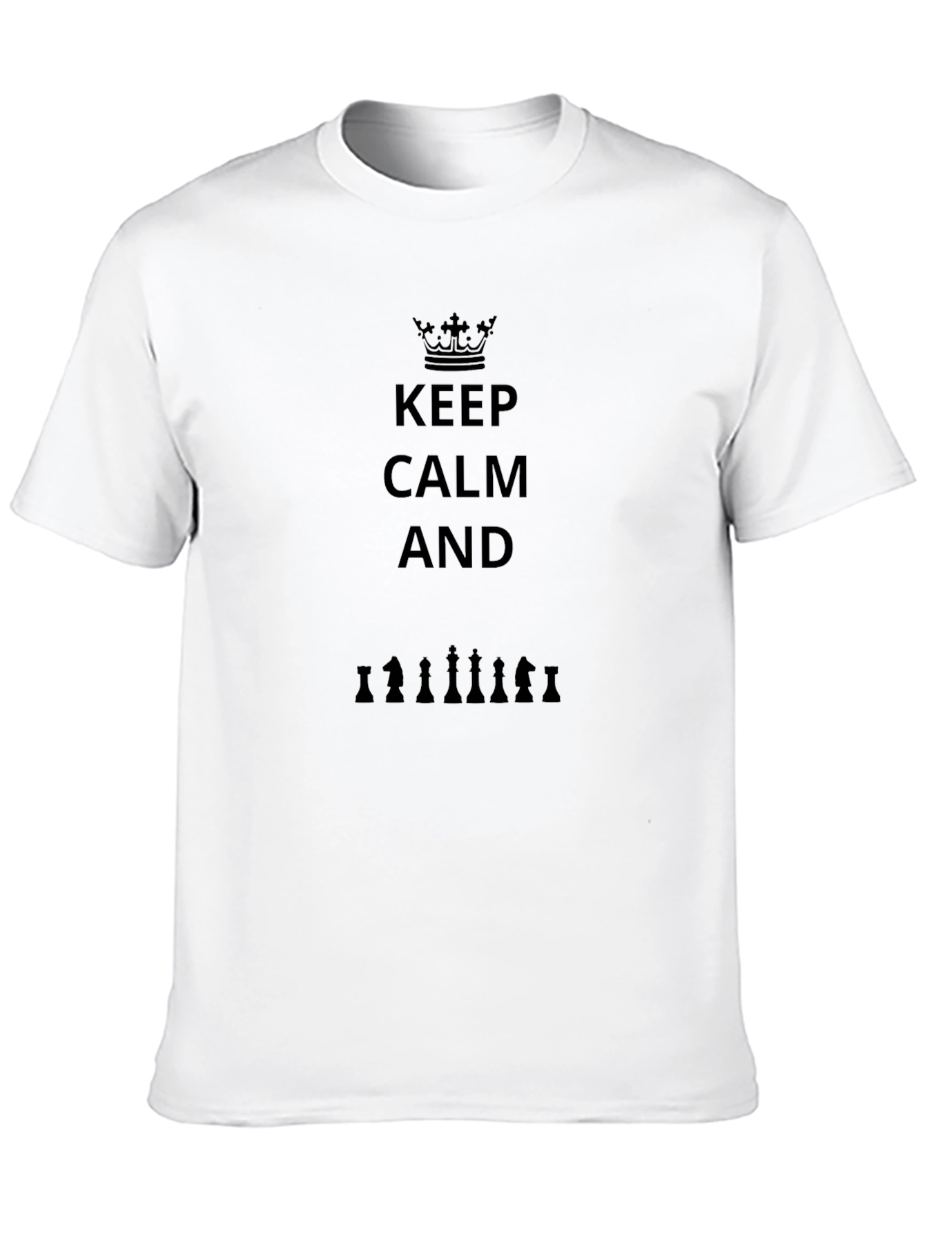 Keep Calm & Play Chess Black T-Shirt