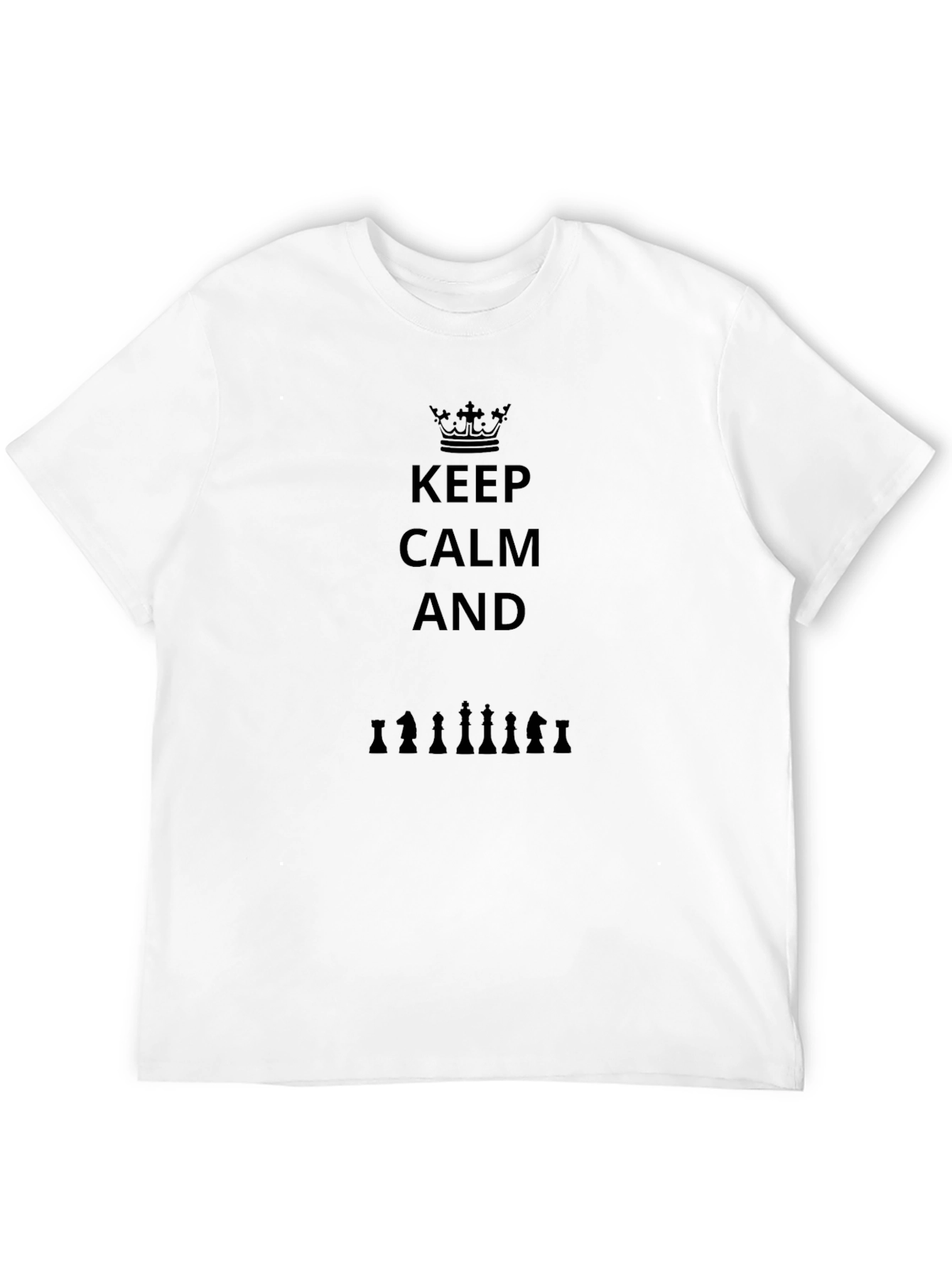 Keep Calm & Play Chess Black T-Shirt