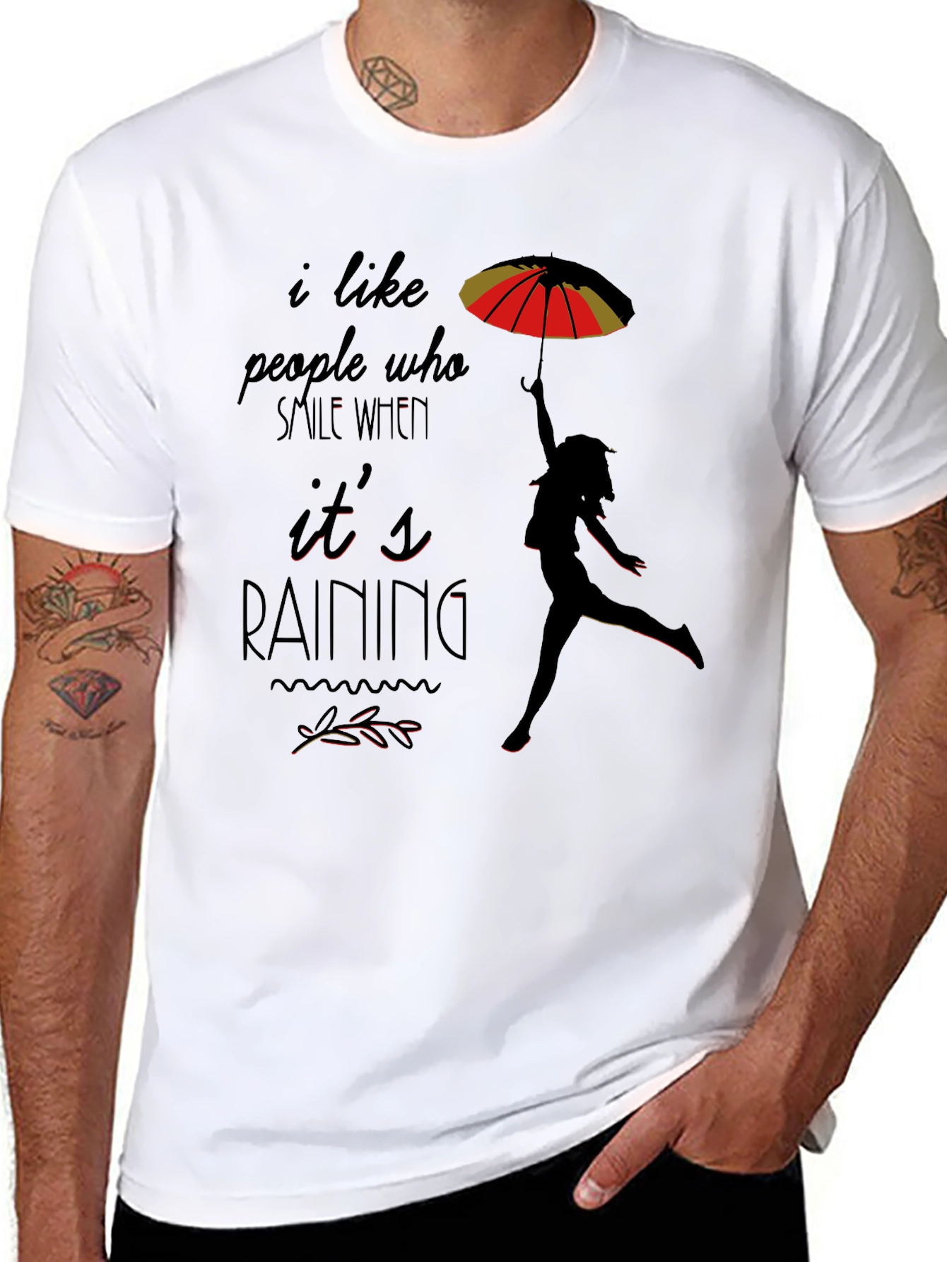Rainy Day Smile Graphic Tee - Unisex Black Shirt