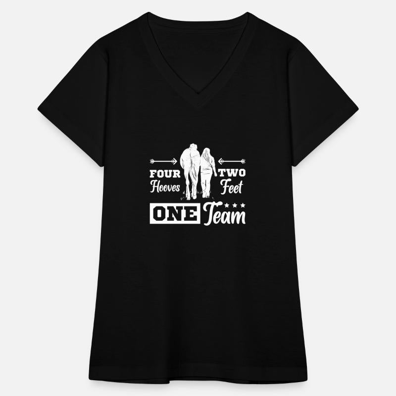 Four hooves two feet one team