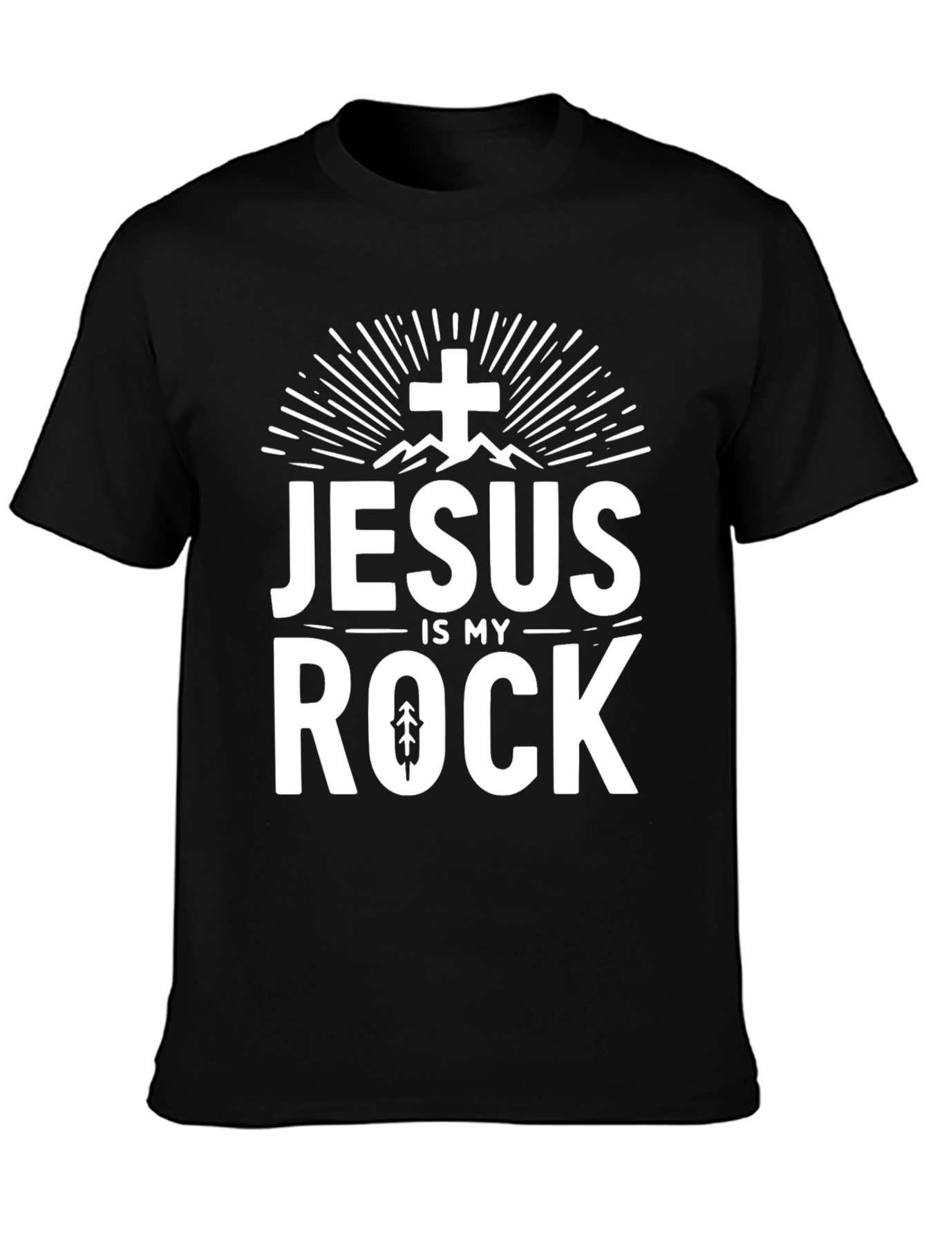 Jesus Is My Rock Graphic Tee - Christian T-Shirt