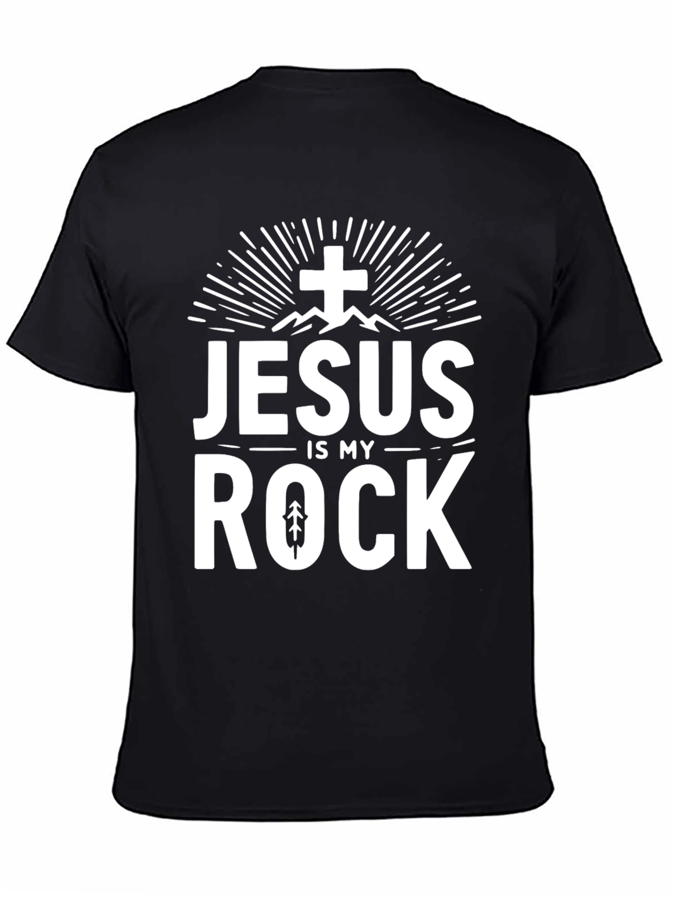 Jesus Is My Rock Graphic Tee - Christian T-Shirt