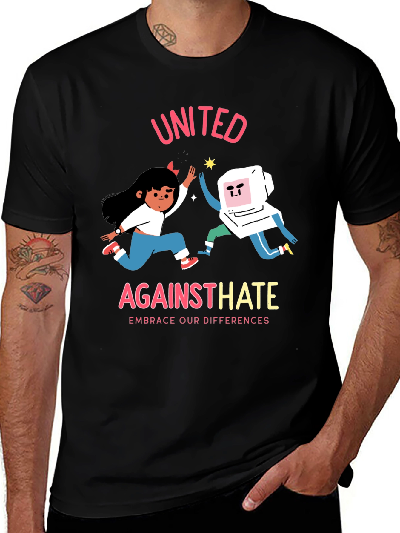 United Against Hate Graphic T-Shirt