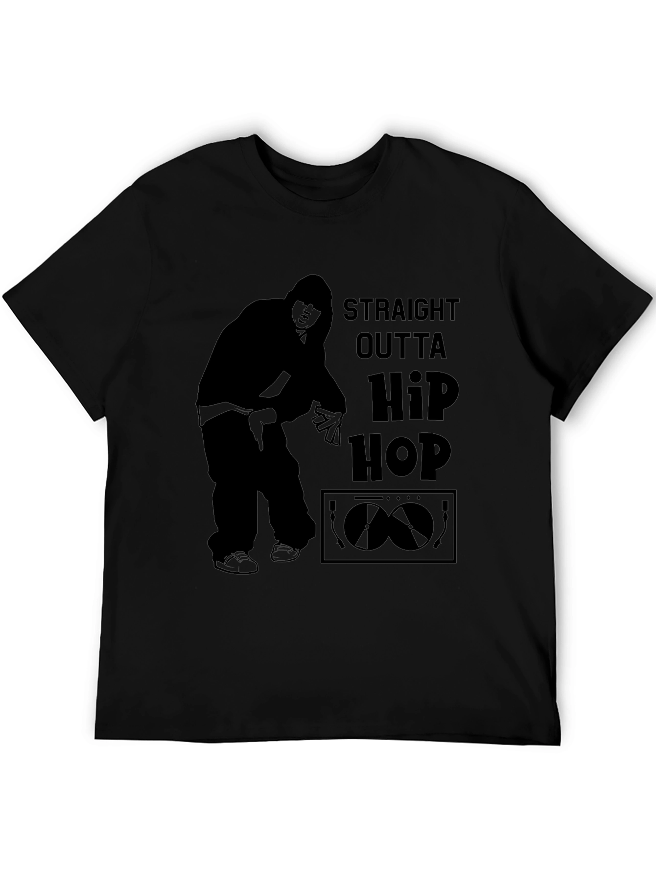 Straight Outta Hip Hop Black Graphic Tee