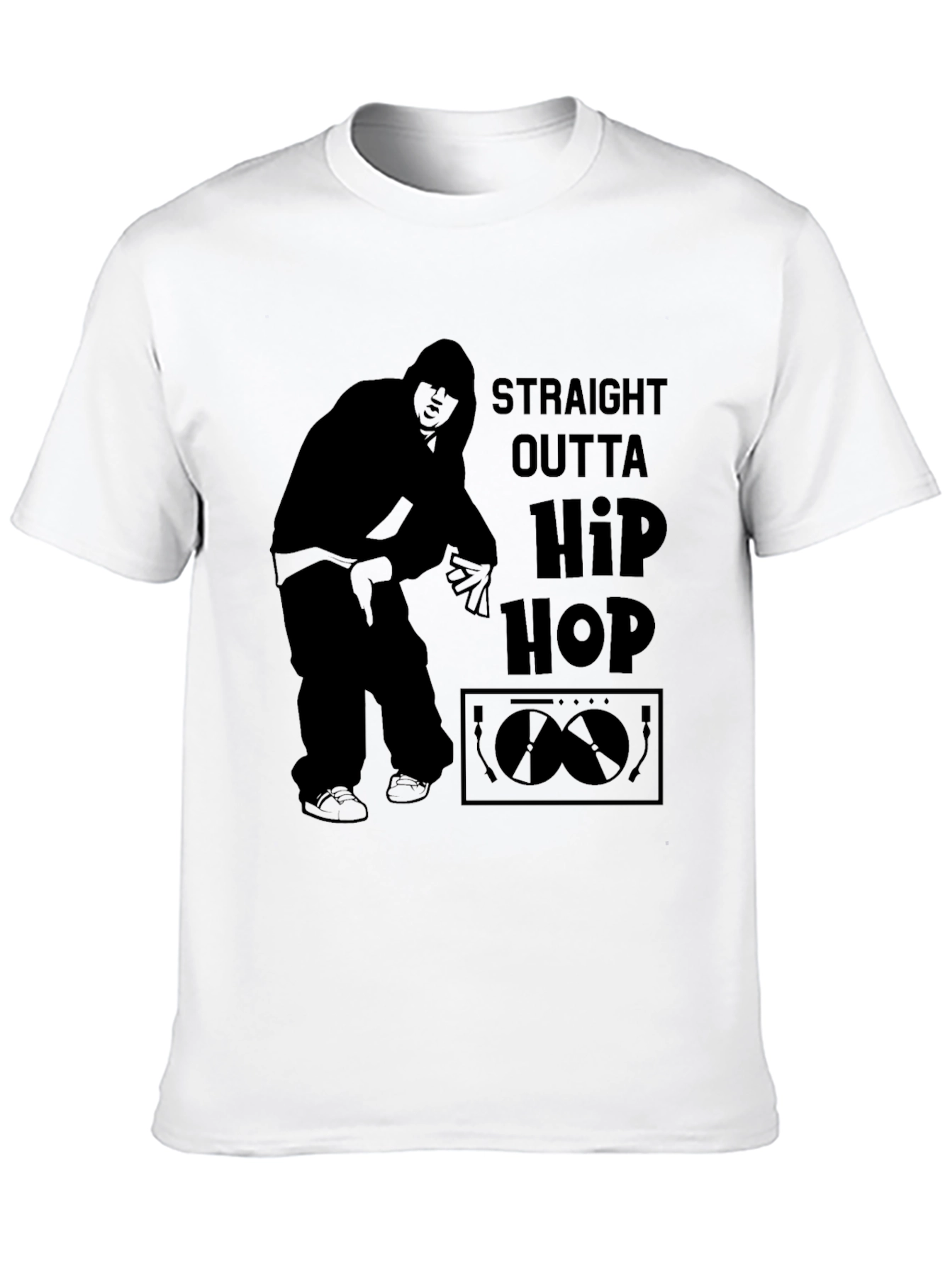 Straight Outta Hip Hop Black Graphic Tee