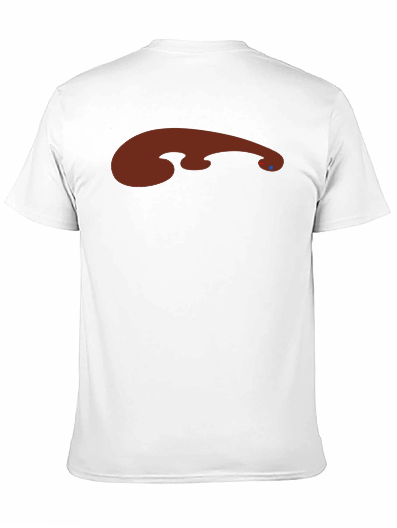 Abstract Brown Graphic Print Black Tee