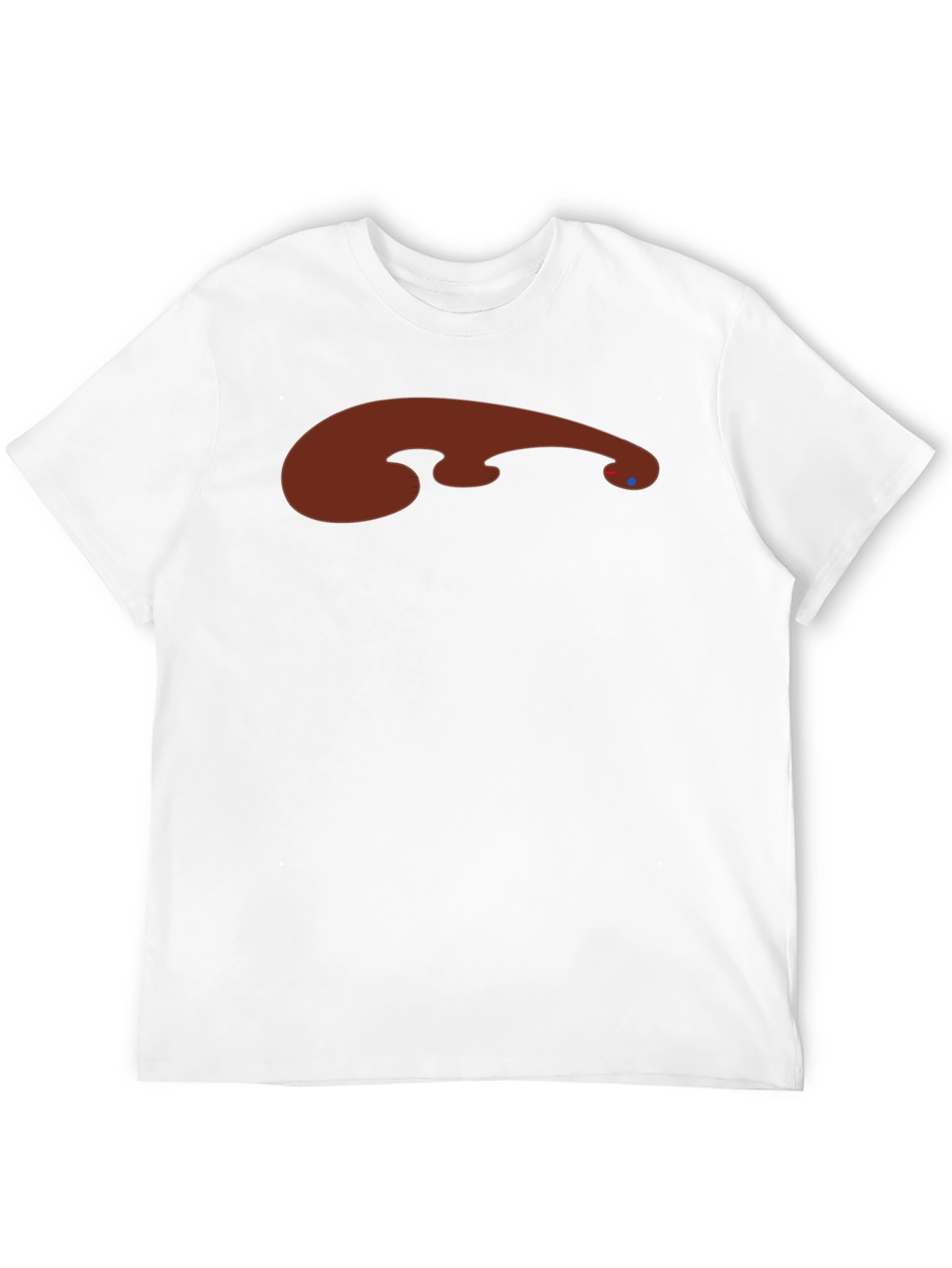 Abstract Brown Graphic Print Black Tee