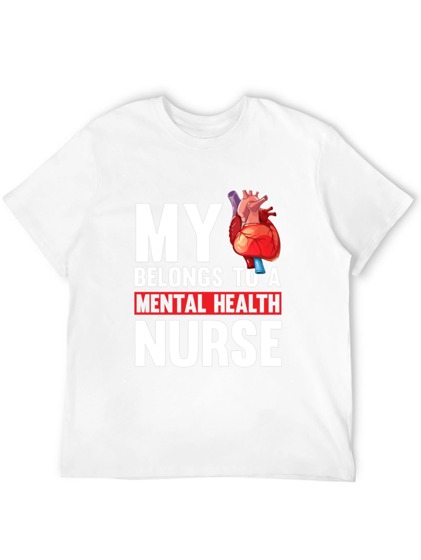 Mental Health Nurse Heart T-Shirt