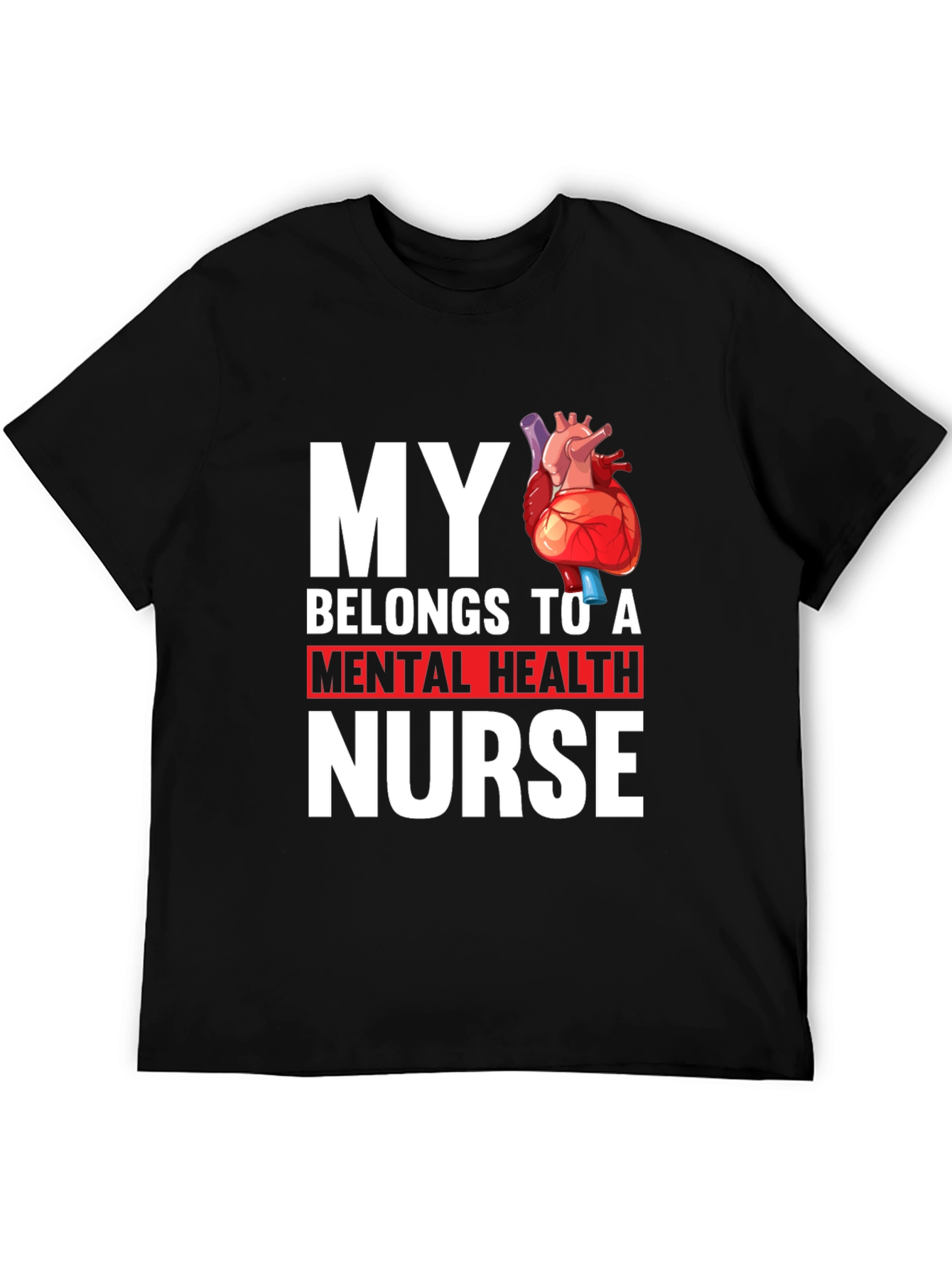 Mental Health Nurse Heart T-Shirt