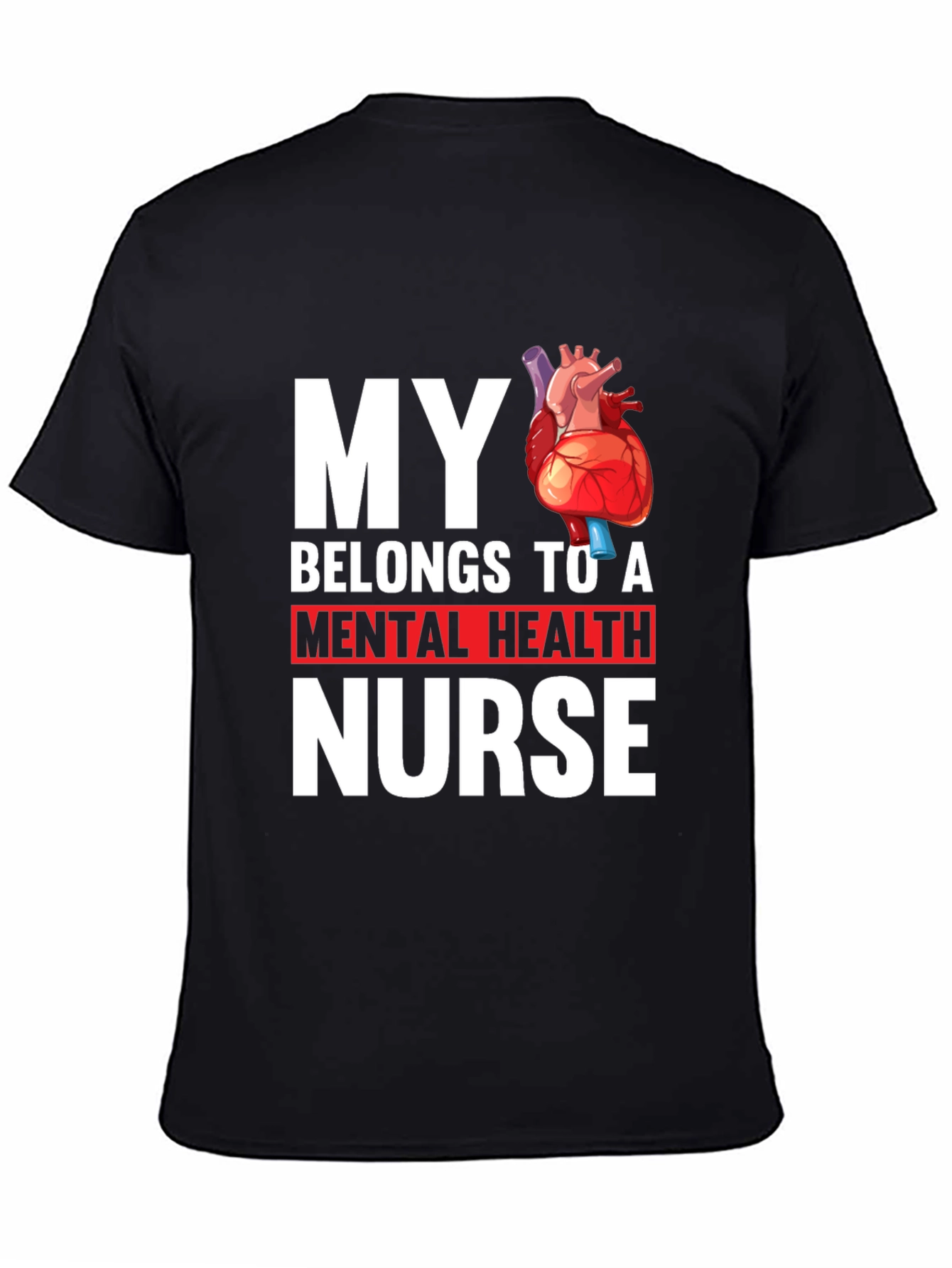Mental Health Nurse Heart T-Shirt