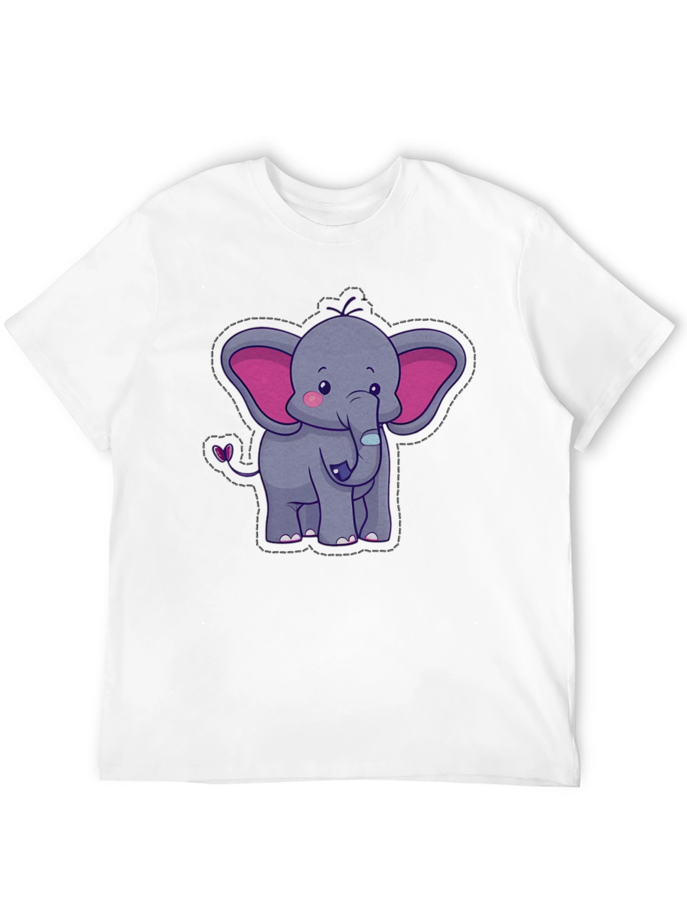 Cute Elephant Graphic Tee - Soft Cotton Blend