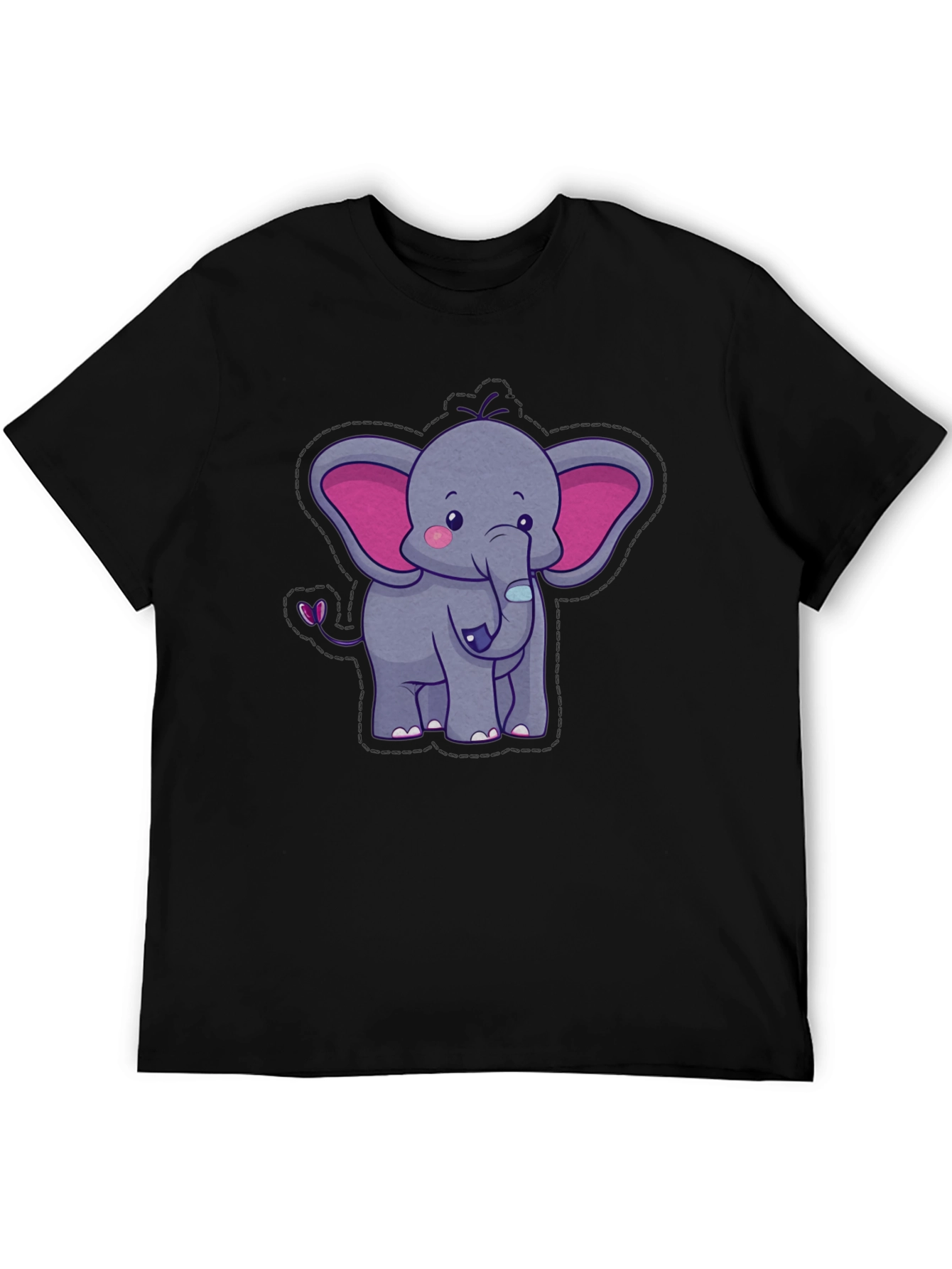 Cute Elephant Graphic Tee - Soft Cotton Blend