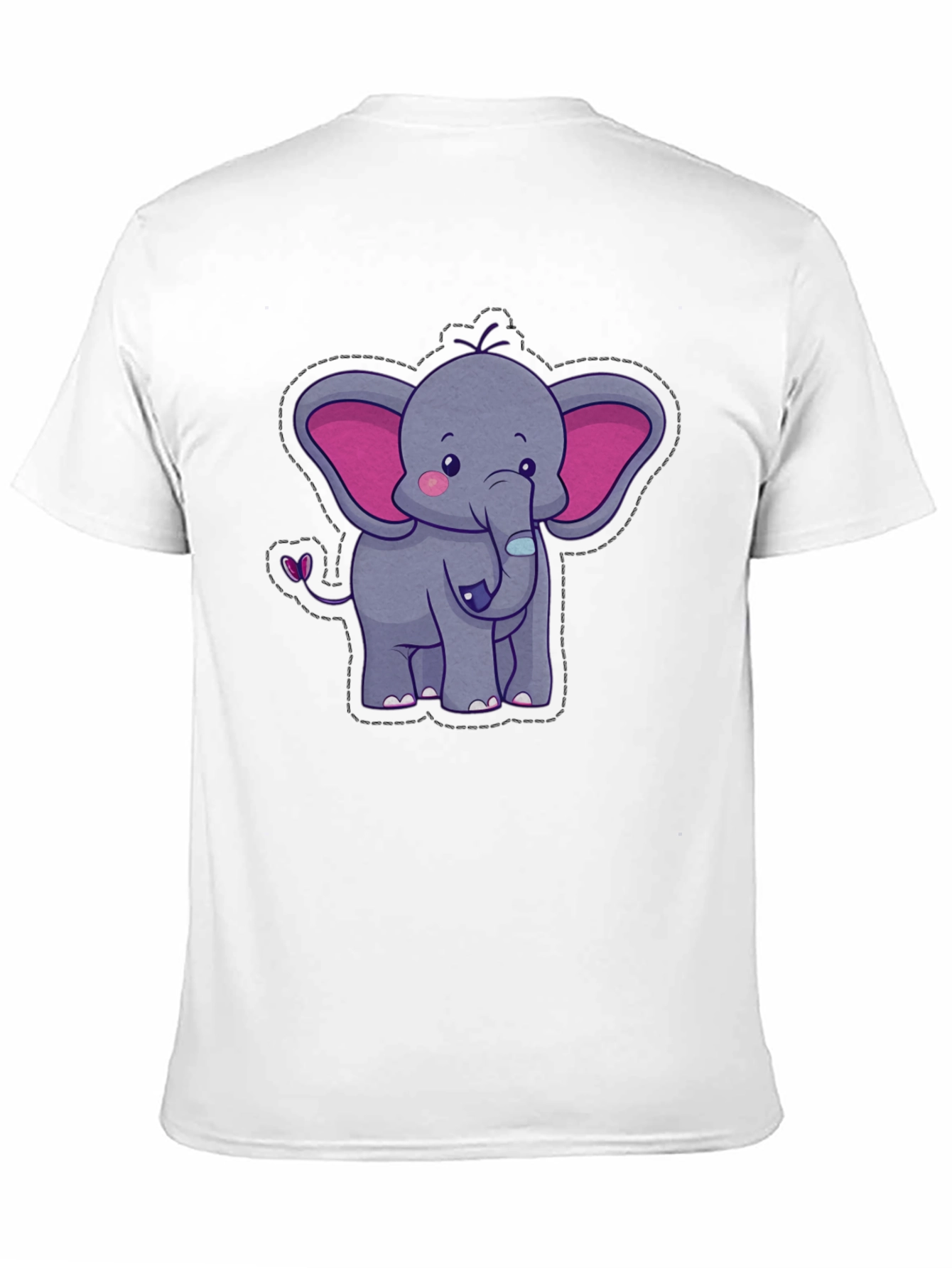 Cute Elephant Graphic Tee - Soft Cotton Blend