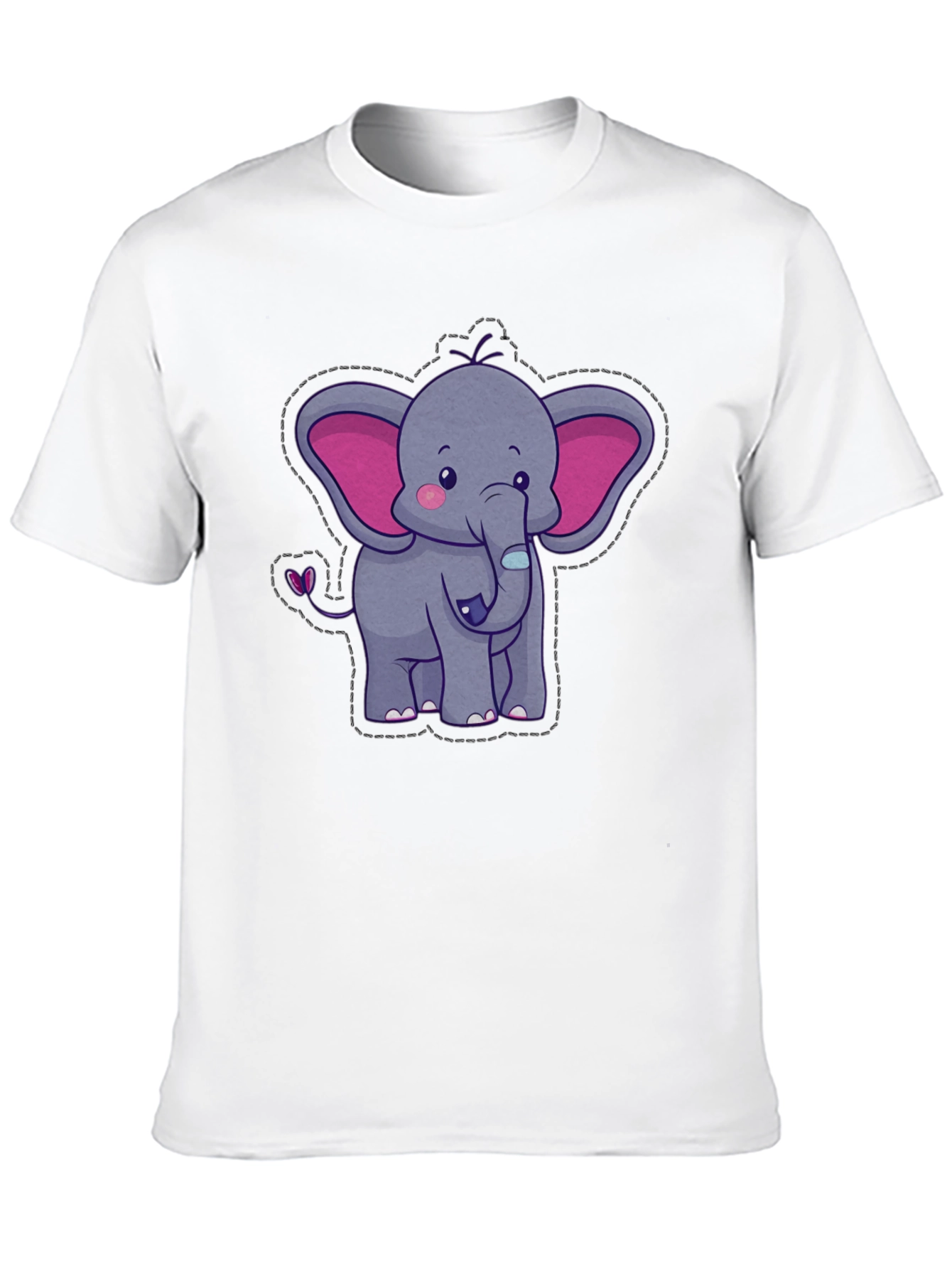 Cute Elephant Graphic Tee - Soft Cotton Blend
