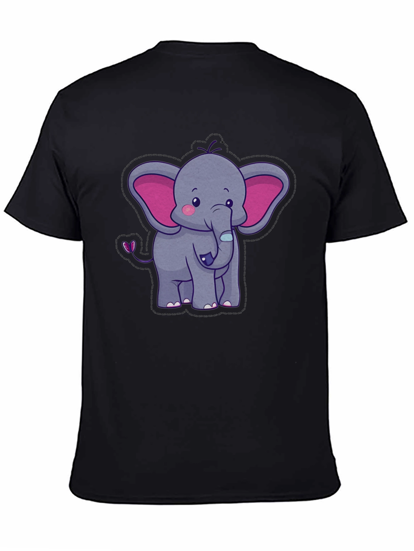 Cute Elephant Graphic Tee - Soft Cotton Blend