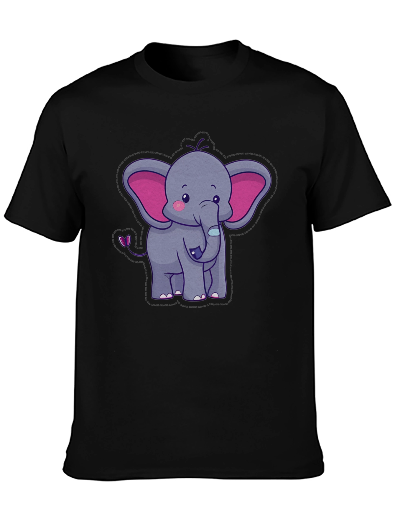 Cute Elephant Graphic Tee - Soft Cotton Blend