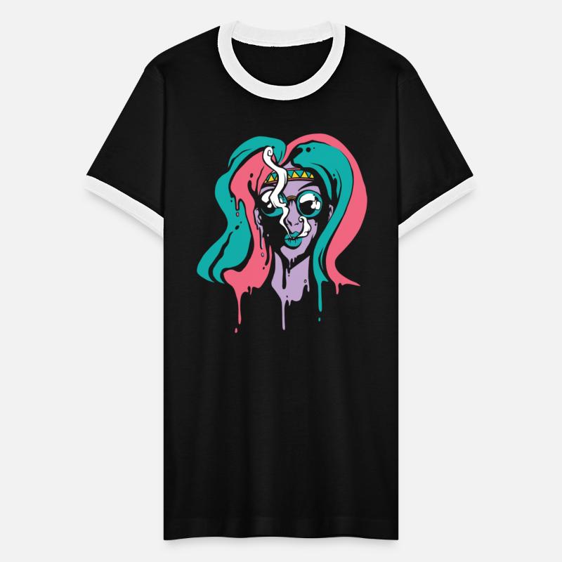 Freaky Trippy Girl Psychedelic Effect Artwork