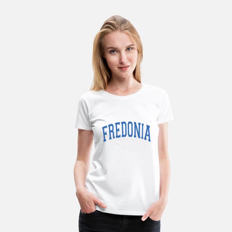 Fredonia Ny New York Varsity Style Blue Text