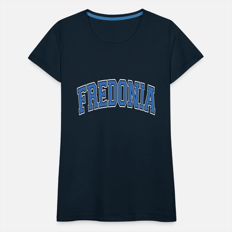Fredonia Ny New York Varsity Style Blue Text