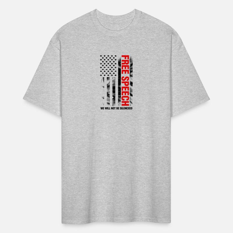 Free Speech We Will Not Be Silenced American Flag