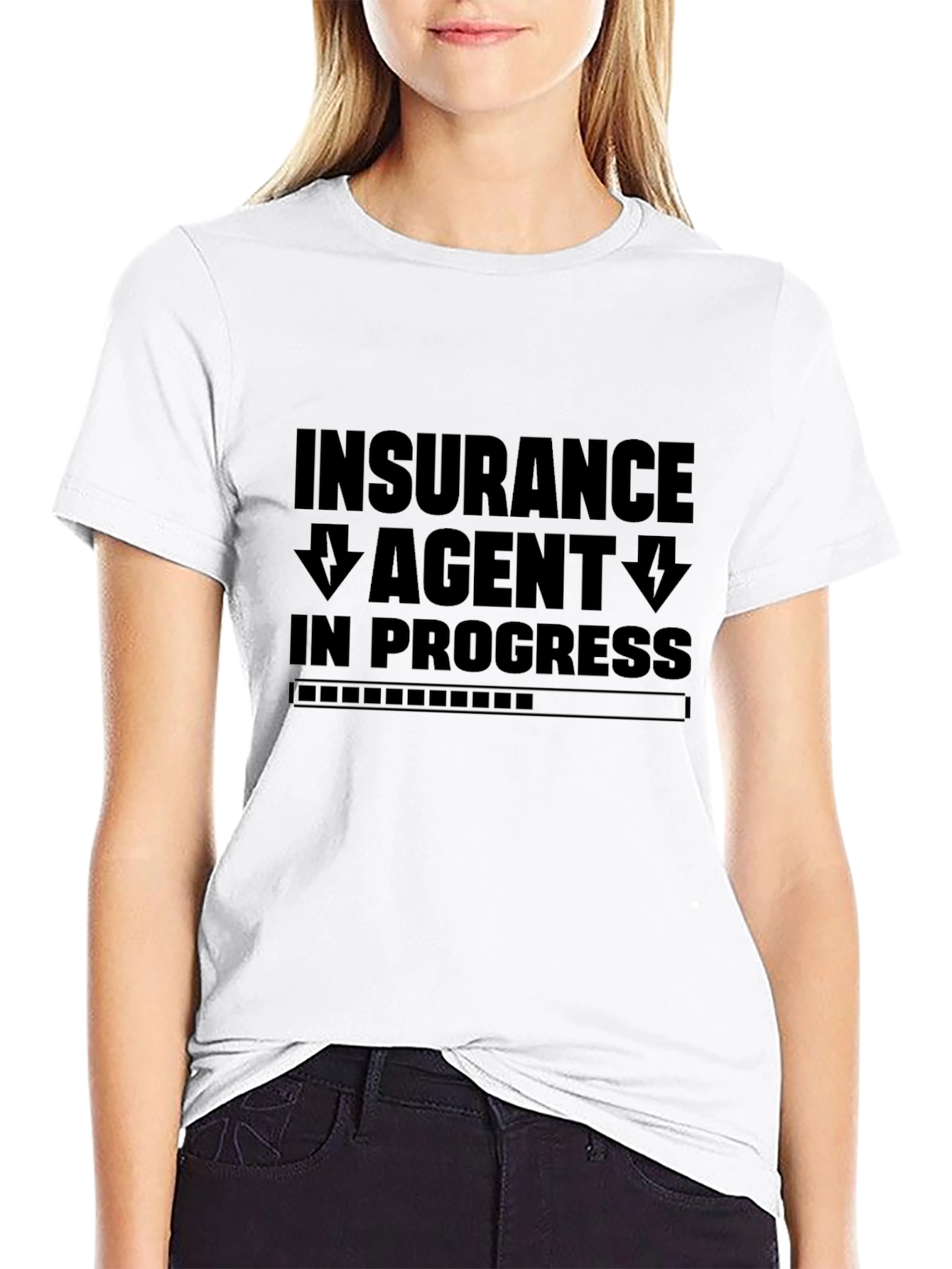 Insurance Agent in Progress Black T-Shirt