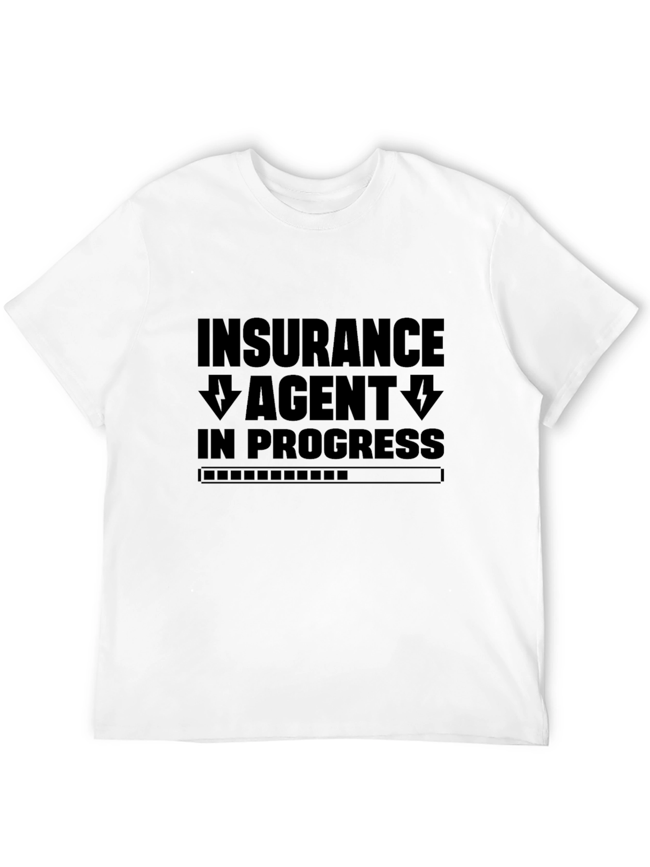 Insurance Agent in Progress Black T-Shirt