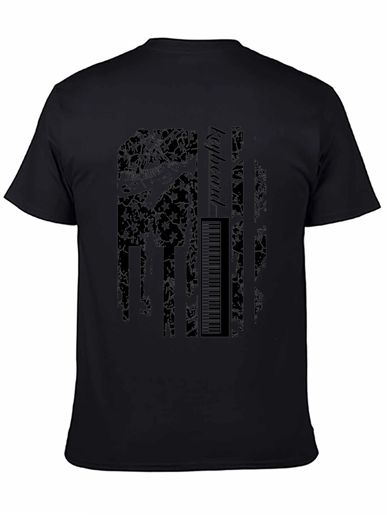 Keyboard American Flag Graphic T-Shirt