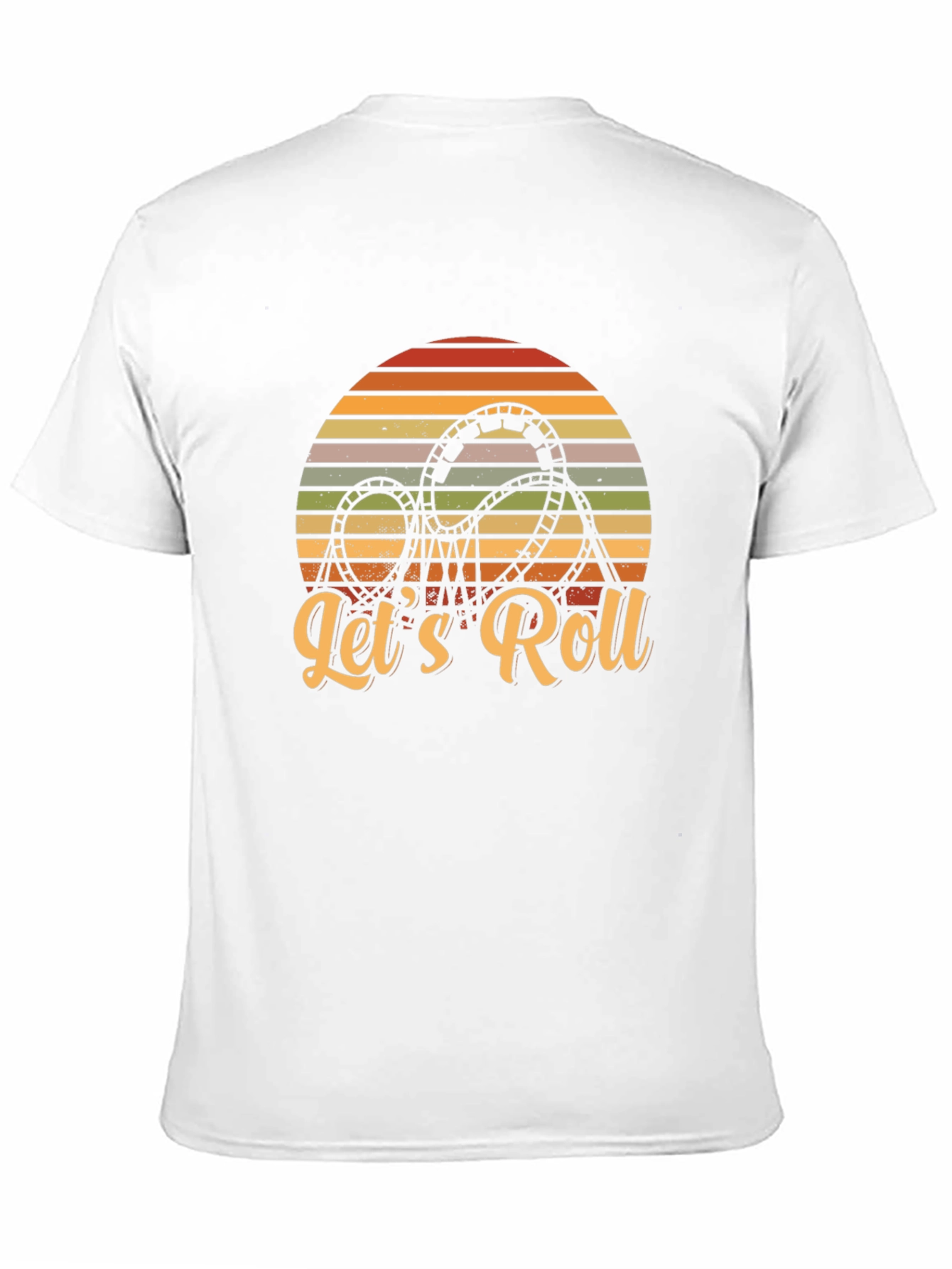 Lets Roll Rollercoaster Retro Graphic Tee