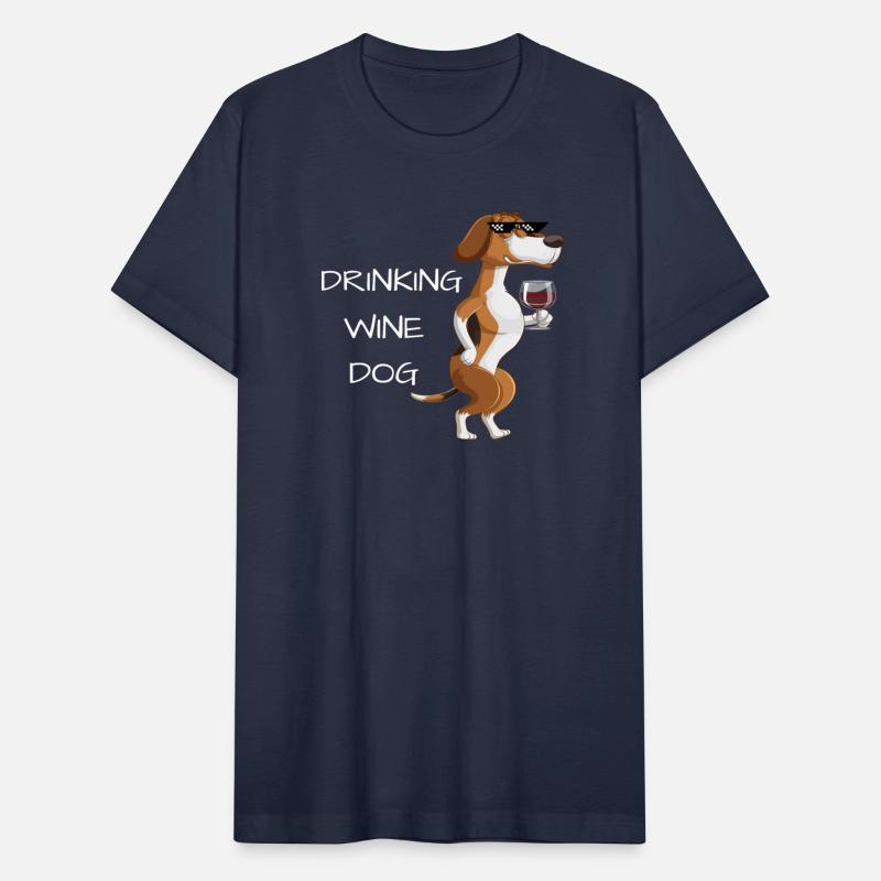 Funny Dogue De Bordeaux Drinking Wine Dog T-Shirt