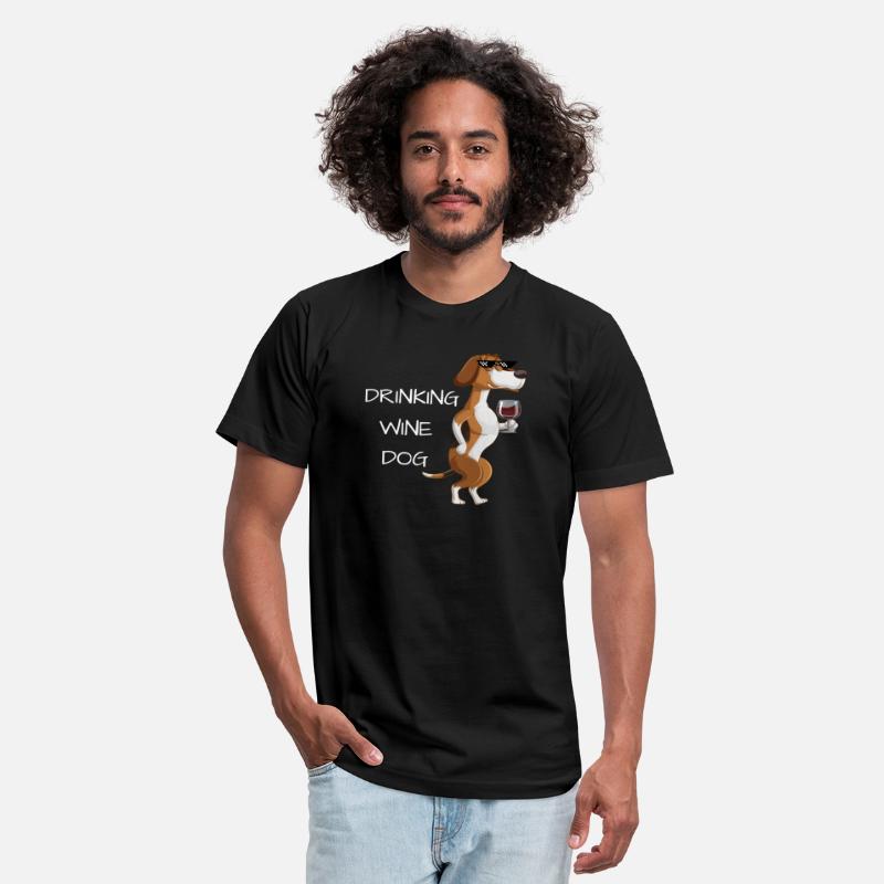 Funny Dogue De Bordeaux Drinking Wine Dog T-Shirt