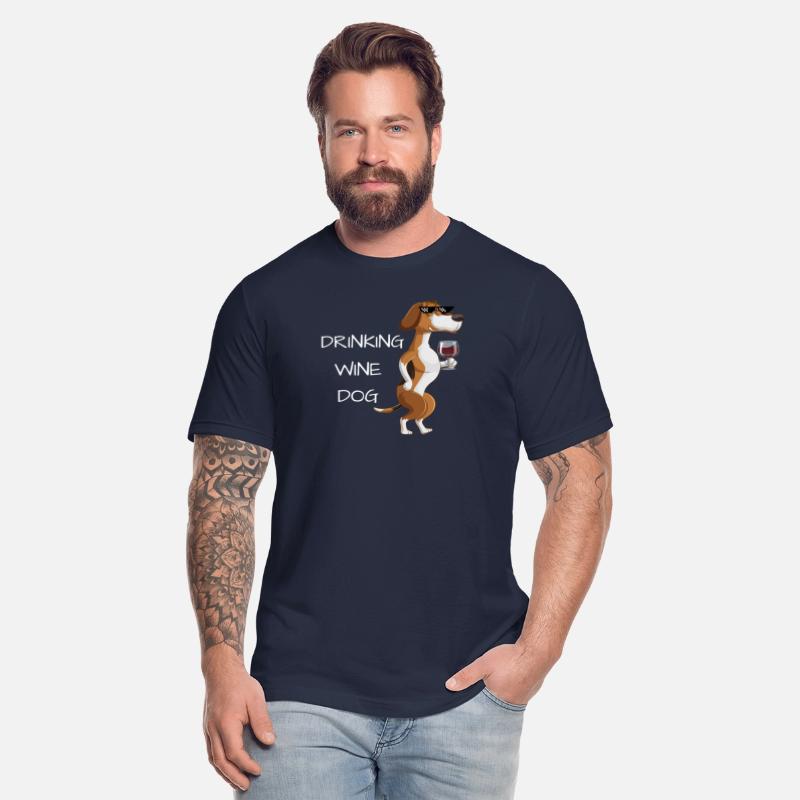 Funny Dogue De Bordeaux Drinking Wine Dog T-Shirt