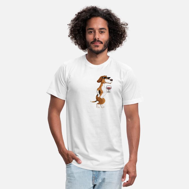 Funny Dogue De Bordeaux Drinking Wine Dog T-Shirt