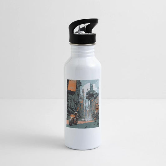 Futuristic Bike Run Through Neon City