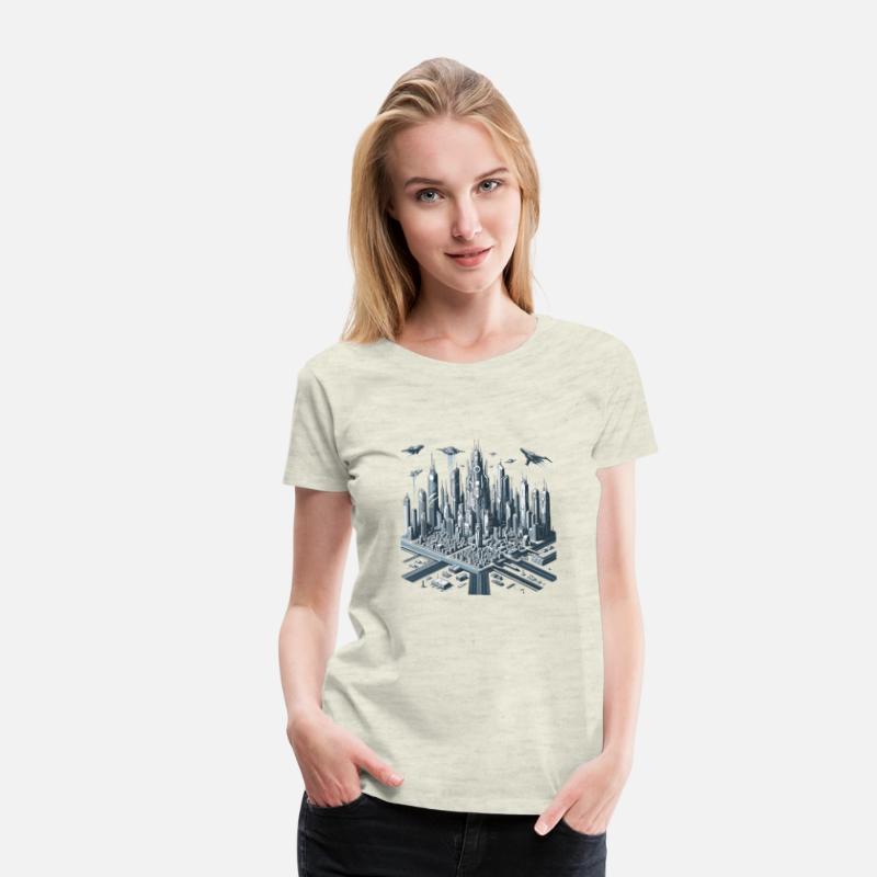 Futuristic city landscape in digital art