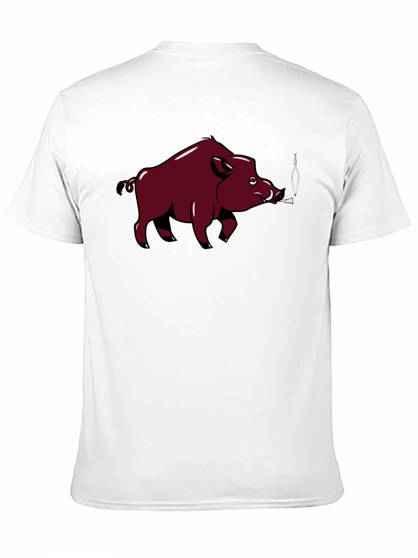 Smoking Hog Graphic Tee - Black