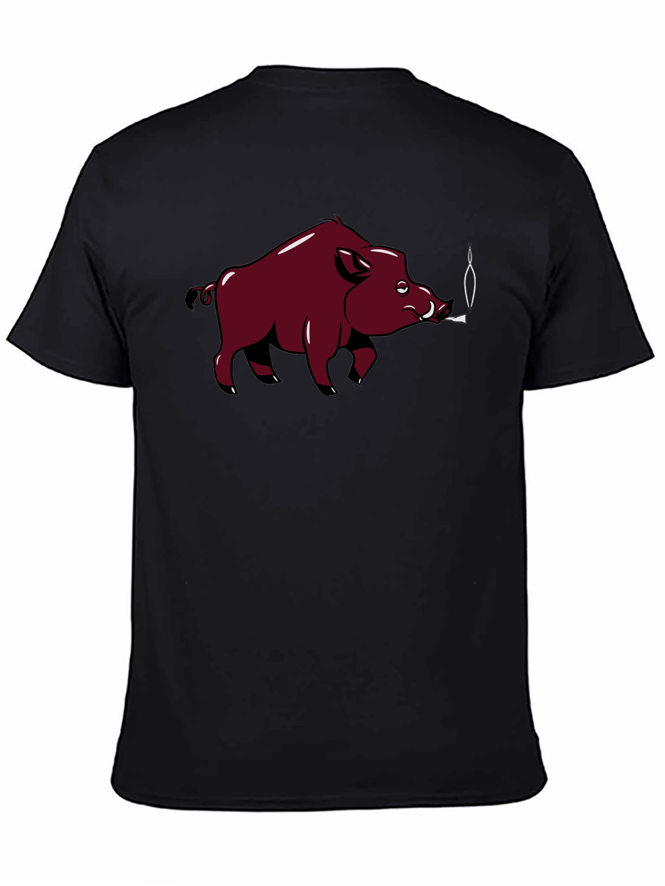 Smoking Hog Graphic Tee - Black