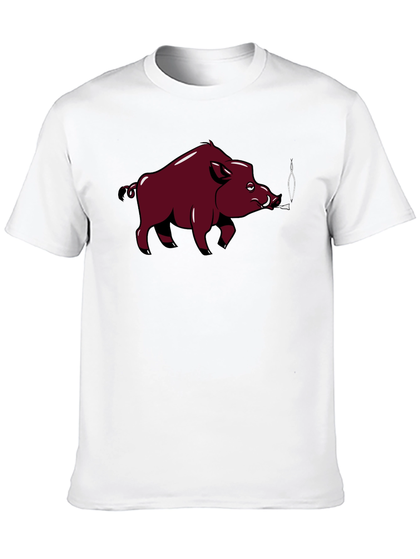 Smoking Hog Graphic Tee - Black