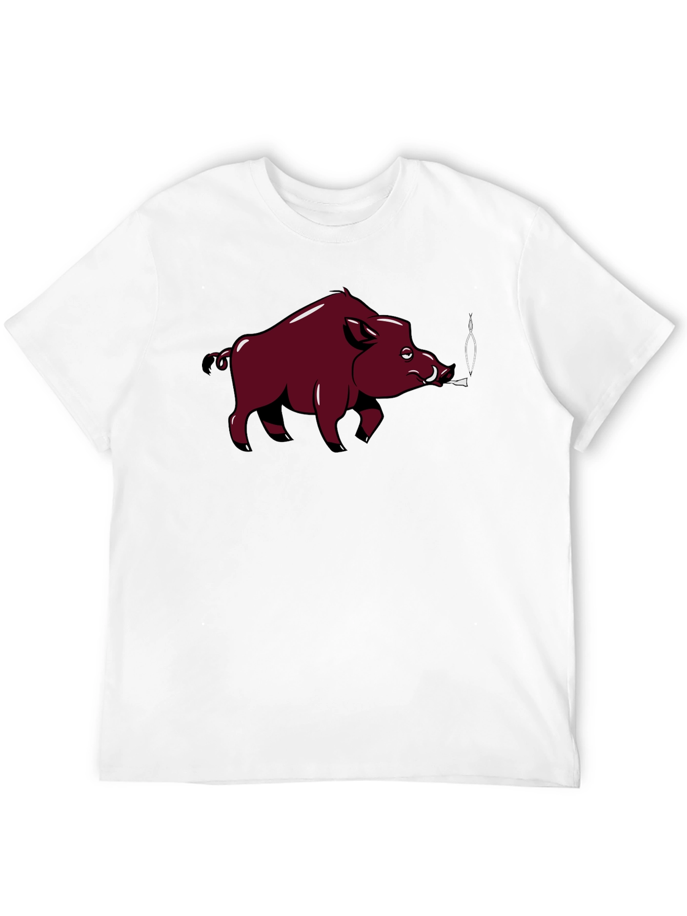 Smoking Hog Graphic Tee - Black