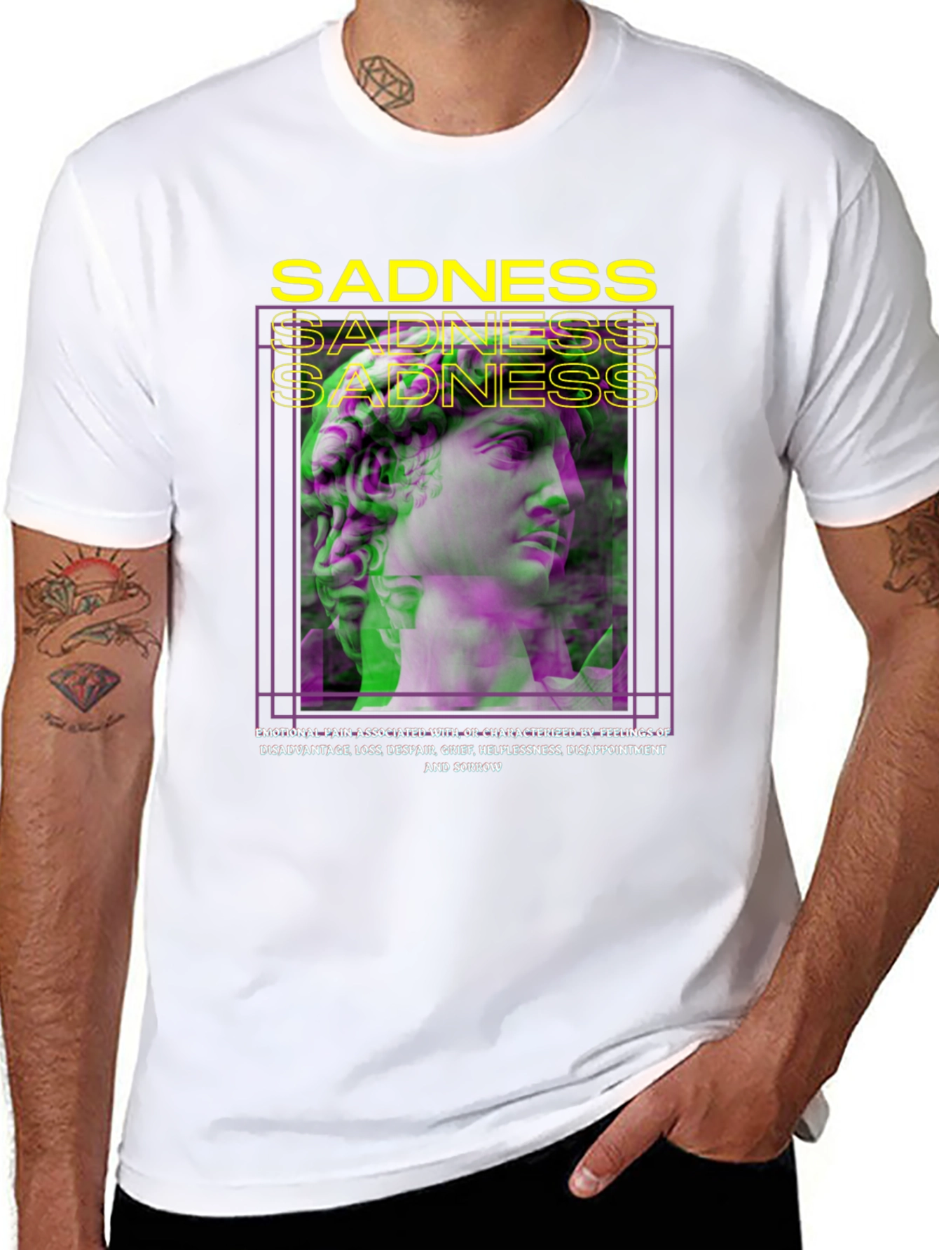 Sadness Graphic T-Shirt - Trendy Aesthetic Streetwear